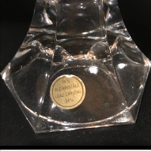 Vintage German Lead Crystal Candlestick holders Bleikristall 24% Lead Crystal - Picture 4 of 6